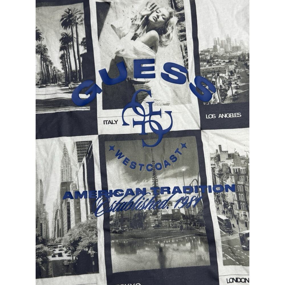 GUESS Los Angeles Men’s M City Photo Graphic T Shirt All Over Print Cotton - Picture 3 of 7